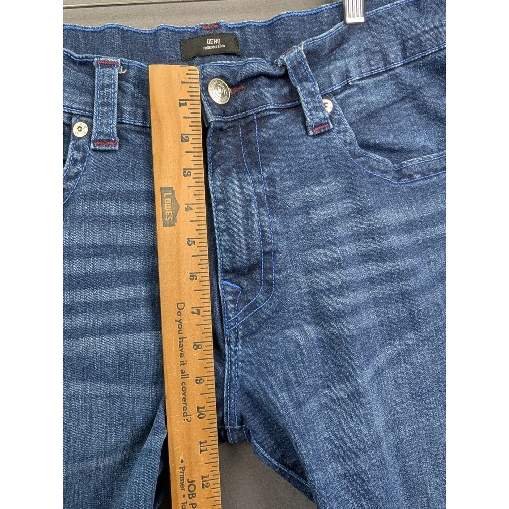 True Religion Geno Relaxed Slim‎ Mens Jeans Blue Size 38 Horseshoe Pocket